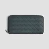 葆蝶家/Bottega Veneta 石板色 拉链钱包 593217-VCPQ4-1607