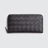 葆蝶家/Bottega Veneta 黑色、橙色 拉链钱包 593217-VCPQ6-1114