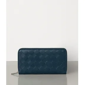 葆蝶家/Bottega Veneta 编织小羊皮拉链钱包 593217VO0BI3116