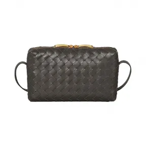 葆蝶家/Bottega Veneta 女士 黑色 牛皮 斜挎包 597329-VCPP1-1408