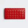 葆蝶家/Bottega Veneta 甲油红 长款钱包 600873-VA961-6408