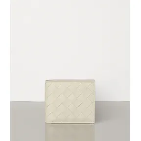 葆蝶家/Bottega Veneta 石膏色 双折钱包，配有零钱袋 605722-VCPQ4-9674