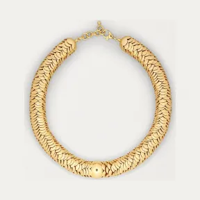 葆蝶家/Bottega Veneta 镀金纯银项链 607131VAHU08120