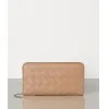 葆蝶家/Bottega Veneta 舞鞋粉 拉链钱包 608051-VCPP2-9908
