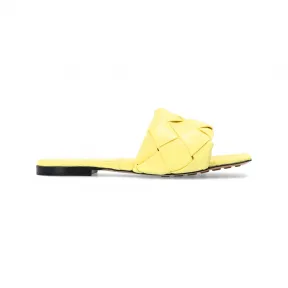 葆蝶家/Bottega Veneta 黄色 外 and 内 层:|Lamb 皮质r||鞋底:|皮质r|橡胶 女士 拖鞋 608853-VBSS0-7411