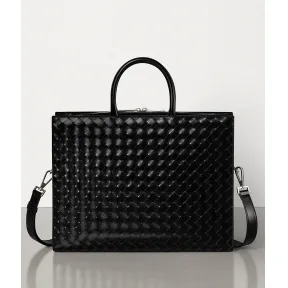 葆蝶家/Bottega Veneta 黑色 公文包 609204-VMBI0-1000