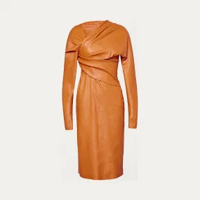 葆蝶家/Bottega Veneta 弹力PLONGÉ皮革连衣裙 610223VKK402707