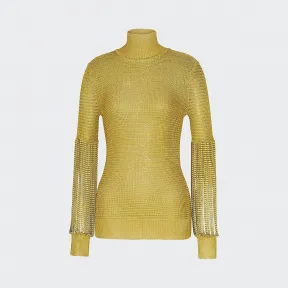 葆蝶家/Bottega Veneta 酸绿色 针织衫 628746-VKWL0-7602