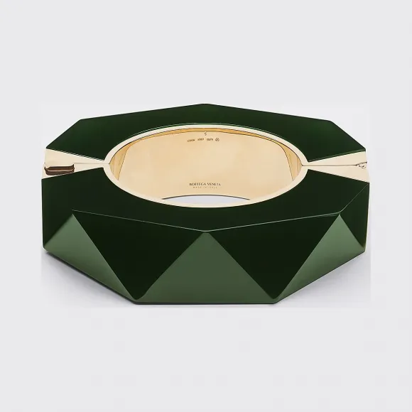 葆蝶家/Bottega Veneta 深绿色、金色抛光 手镯 629193-VAHU9-3060