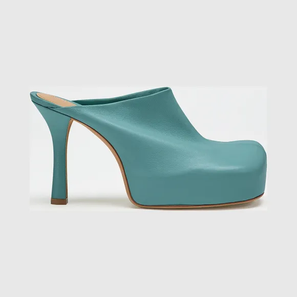 葆蝶家/Bottega Veneta 水绿色 BV Bold皮鞋 630148-VBP40-3607