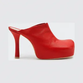 葆蝶家/Bottega Veneta 甲油红 BV Bold皮鞋 630148-VBP40-6144