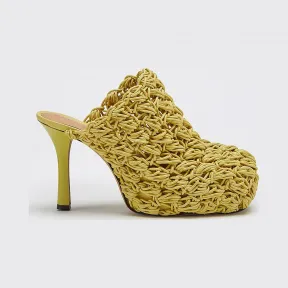 葆蝶家/Bottega Veneta 酸绿色 BV Bold皮鞋 630150-VBP20-7602