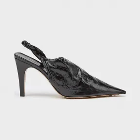 葆蝶家/Bottega Veneta 黑色 BV Point尖头鞋  630183-VBP10-1000