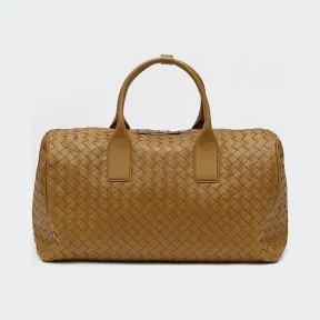 葆蝶家/Bottega Veneta 芥末色 旅行袋 630251-VCRL2-7740
