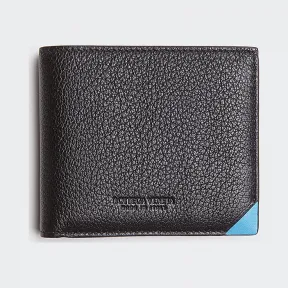 葆蝶家/Bottega Veneta 黑色、清幽色 双折钱包，配有零钱袋 630352-VA971-1149