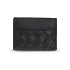 葆蝶家/Bottega Veneta 黑色 外 and 内 层:|Lamb 皮质r|小牛 皮质r 男士 卡夹 635042-VCPP3-8425