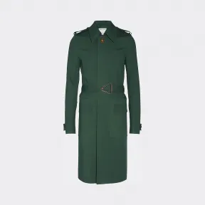 葆蝶家/Bottega Veneta 深绿色 风衣 635851-V00V0-3043