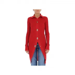 葆蝶家/Bottega Veneta 红色 红色棉质金色纽扣开衫 637824V06P06442