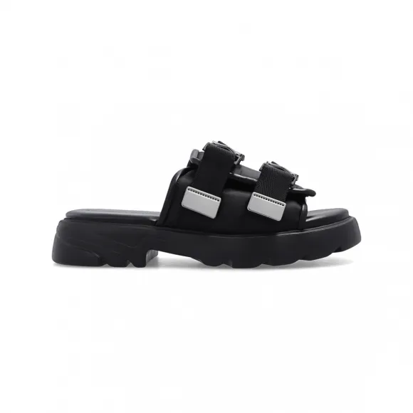 葆蝶家/Bottega Veneta 黑色 外 层:|织物|皮质r||内 层:|织物|皮质r||鞋底:|橡胶| 男士 拖鞋 690097-V0DS2-1000