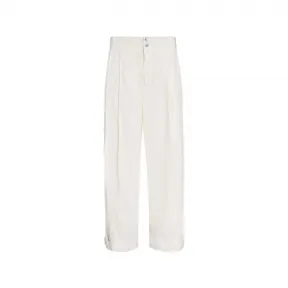 葆蝶家/Bottega Veneta 白色 紧凑型棉质阔腿裤 693173VA5Y09068