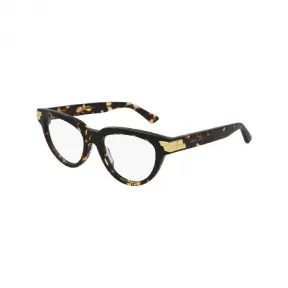 葆蝶家/Bottega Veneta 棕色 logo哈瓦那椭圆框眼镜 BV1106O002