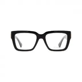 葆蝶家/Bottega Veneta 黑色 闪亮黑色方框眼镜 BV1153O001