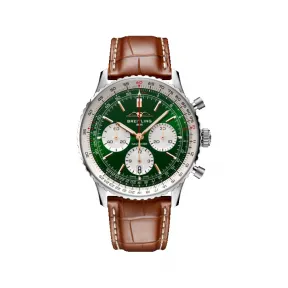 百年灵/Breitling navitimer 系列 43.0 MM 精钢 自动机械机芯 男表 AB01385A1L1P1