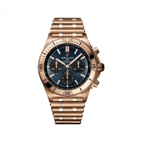 百年灵/Breitling Chronomat B01 42 Super Bowl LVIII 18K红金 - 蓝色 RB01343A1C1R1