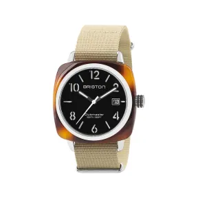 布里斯顿/briston 40 x 40 MM 醋酸酯 玳瑁纹 石英机芯 男表 13240.SA.T.1.NK