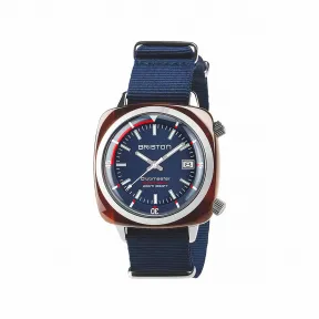 布里斯顿/briston 42 x 42 MM 醋酸酯 玳瑁纹 自动机械机芯 男表 17642.SA.TD.15.NNB