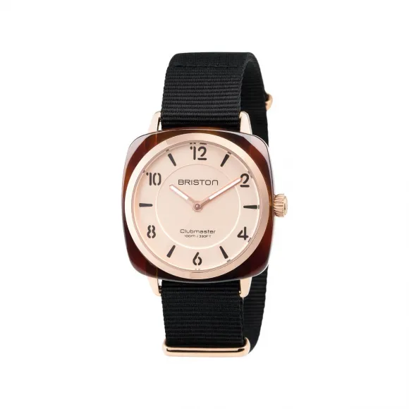 布里斯顿/briston 36 x 36 MM 醋酸酯 玳瑁纹 石英机芯 男表 18536.PRA.T.6.NB