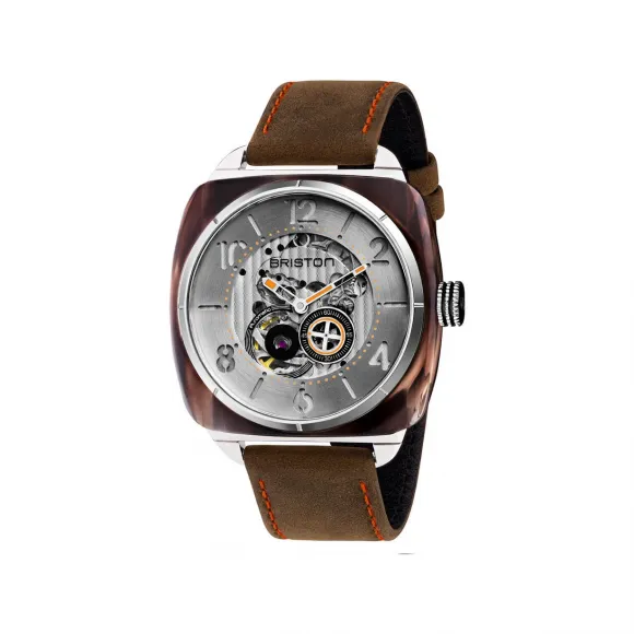 布里斯顿/briston 42 x 42 MM 棕色烟熏醋酸酯 自动机械机芯 男表 201042.SA.BR.2.BR