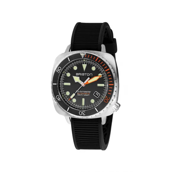 布里斯顿/briston 44 x 44 MM 拉丝316L不锈钢 和陶瓷外圈 自动机械机芯 男表 20644.S.DP.35.RB