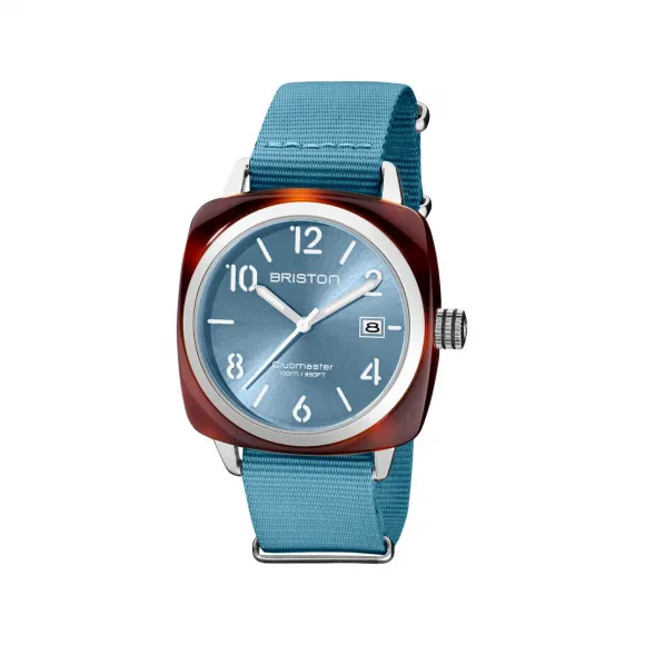 布里斯顿/briston 40 x 40 MM 醋酸酯 玳瑁纹 石英机芯 男表 23240.SA.T.25.NIB
