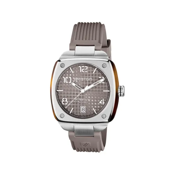 布里斯顿/briston 40 x 40 MM 醋酸酯 玳瑁纹和 拉丝钢表圈 自动机械机芯 男表 23640.S.T.30