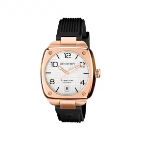 布里斯顿/briston 40 x 40 MM 醋酸酯 玳瑁纹和玫瑰金 拉丝钢表圈 自动机械机芯 男表 23640.SPRG.T.2