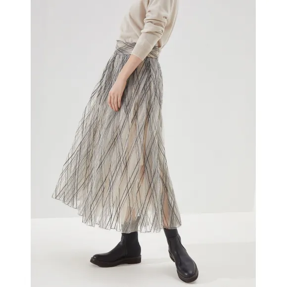 布内罗·古奇拉利/Brunello Cucinelli 中长裙 (192MA960G2888) - 女款 半裙
