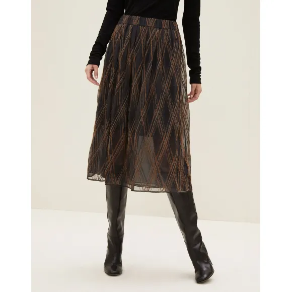 布内罗·古奇拉利/Brunello Cucinelli 中长裙 (192MF940G2824) - 女款 半裙