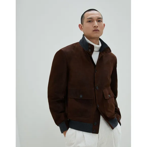 布内罗·古奇拉利/Brunello Cucinelli 皮革 (192MPANP1657) - 男款 外套和夹克