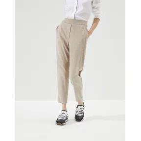 布内罗·古奇拉利/Brunello Cucinelli 皮裤 (201M0W30P7256) - 女款 裤子