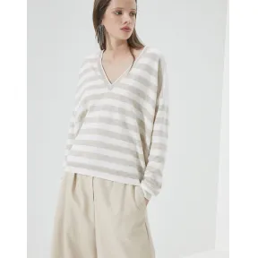 布内罗·古奇拉利/Brunello Cucinelli V领套衫 (201M12171402) - 女款 针织衫