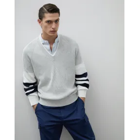 布内罗·古奇拉利/Brunello Cucinelli V领套衫 (201M2915902) - 男款 针织衫