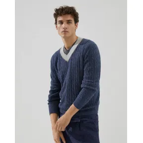 布内罗·古奇拉利/Brunello Cucinelli V领套衫 (201M2L79022) - 男款 针织衫