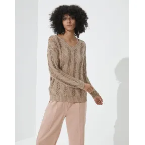 布内罗·古奇拉利/Brunello Cucinelli V领套衫 (201M70310302) - 女款 针织衫