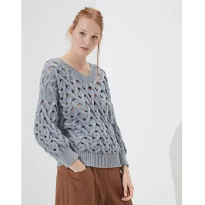 布内罗·古奇拉利/Brunello Cucinelli V领套衫 (201M89305302) - 女款 针织衫