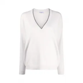 布内罗·古奇拉利/Brunello Cucinelli 水钻镶嵌宽松套头衫 M16161712C9415