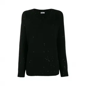 布内罗·古奇拉利/Brunello Cucinelli V领亮片镶嵌套头衫 M73539902C101