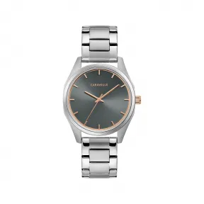 宝路华/Bulova Modern系列 36 MM 不锈钢 石英机芯 手表 45L178