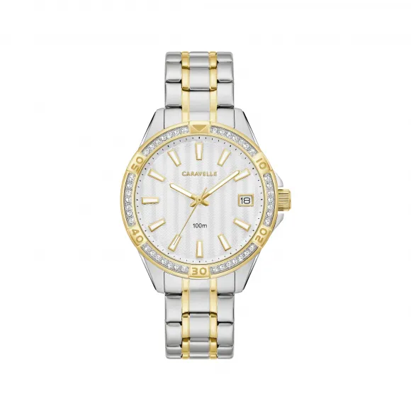 宝路华/Bulova Caravelle系列 36 MM 不锈钢 石英机芯 手表 45M120