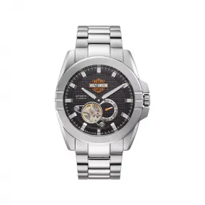 宝路华/Bulova Harley-Davidson®系列 44 MM 不锈钢 自动机械机芯 手表 76A166